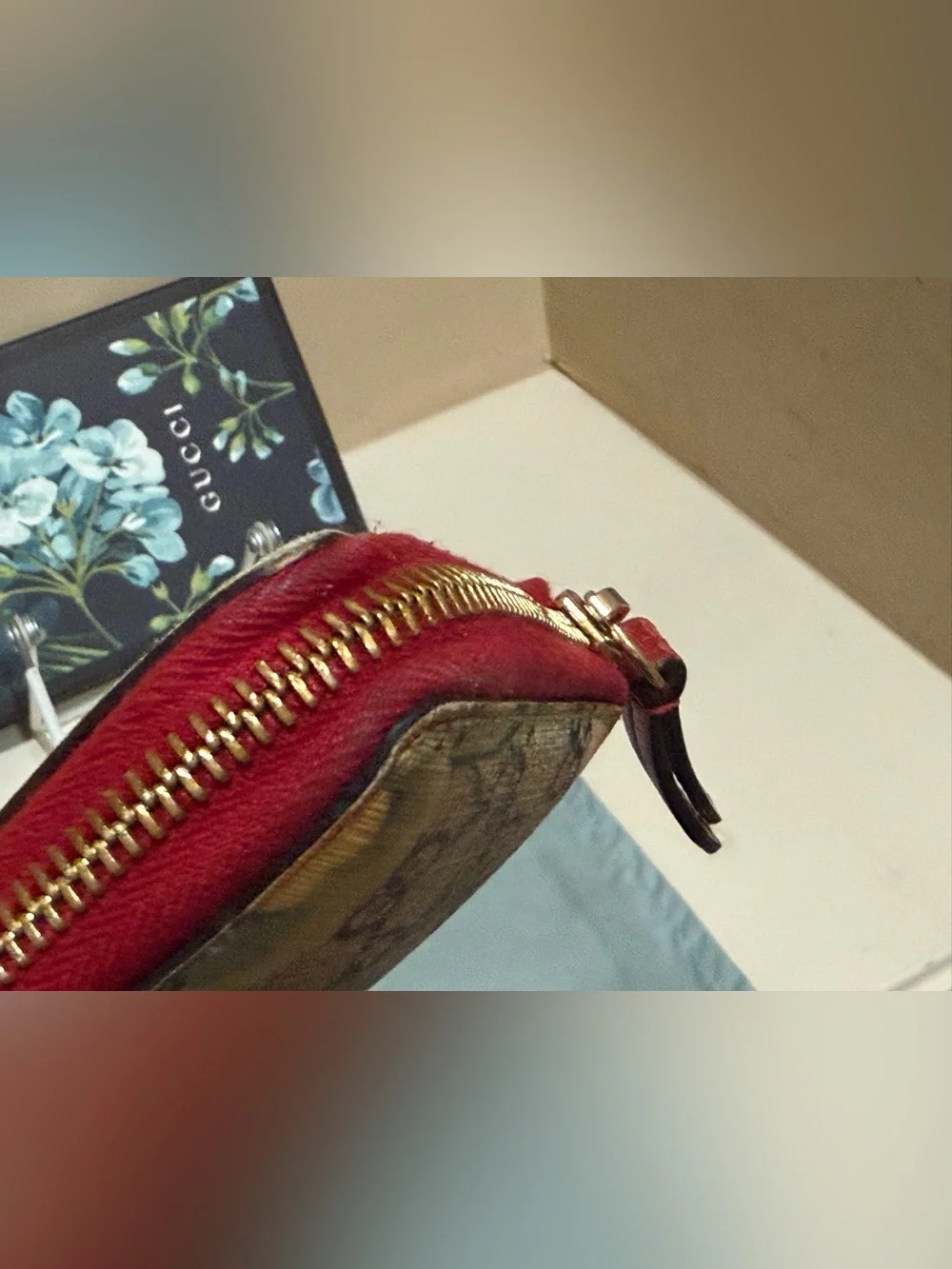 Gucci Beige GG Floral Blooms Zippy Wallet w/box dustbag cards - Picture 4 of 14